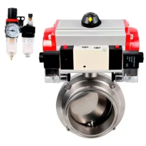 Butterfly Valve Stainless Steel AISI 304 Clamp Pneumatic WBV3131E 2W C H 17