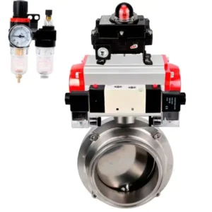 Butterfly Valve Stainless Steel AISI 304 Clamp Pneumatic WBV3131S 2W C H 19