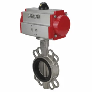 Butterfly Valve Stainless Steel AISI 304 Compact Flanged 16 Bar Pneumatic WBV3131V 2W Fb H 21
