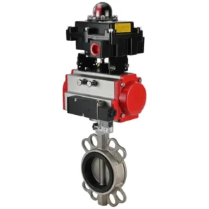 Butterfly Valve Stainless Steel AISI 304 Compact Flanged 16 Bar Pneumatic WBV3131V 2W Fb H 26