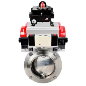 Butterfly Valve Stainless Steel AISI 304 For Welding 10 Bar Pneumatic WBV3131E 2W W H 13