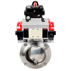 Butterfly Valve Stainless Steel AISI 304 For Welding Pneumatic WBV3131E 2W W H 5