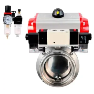 Butterfly Valve Stainless Steel AISI 304 Threaded Pneumatic WBV3131S 2W T H 21