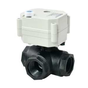 CE IP67 CR202 Normal Close NC 12V 24V 3 Way L Port DN20 3/4″ BSP PPE PPO Motor Control Electric Ball Valve