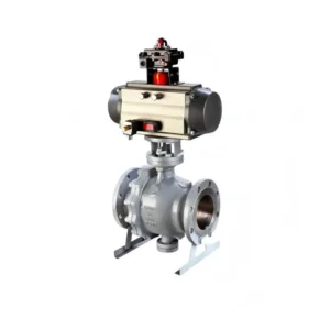 Carbon Steel Flanged Pneumatic Trunnion Fixed Ball Valve Pneumatic Actuator Metal Hard Seal High Pressure General Application