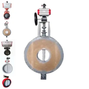 Cast Iron Carbon Steel Pneumatic Air Damper Butterfly Valve for High Temperature
