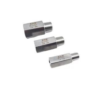 Check Valve 1/8″ 1/4″ 3/8″ 1/2″ 3/8″ BSP NPT Female to Male Inline Check Valve 304 Stainless Steel