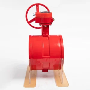 China Factory Direct Supply DN300 Manual Oil Control Grooved Signal Butterfly Valve