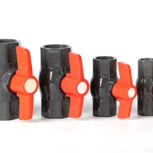 China Factory Prices Manufacturer High Quality Dark Grey UPVC SCH80 Simple Pvc Compact Ball Valve