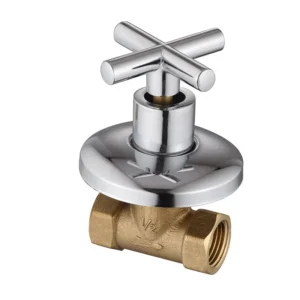 Chinese Brass Forged Manual Plumbing Materials Valve Concealed Brass Stop Cock Ball Valve in Wall Style