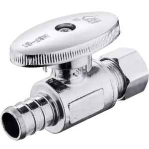 Chrome Dual Compression Outlet Stop Valve Angle Stop Valve Canadian American 3/8 Bathroom Triangular Valve