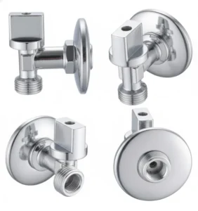Chrome Plated Brass Angle Stop Valve BSP Bathroom Toilet Water Supply Plumbing Valve