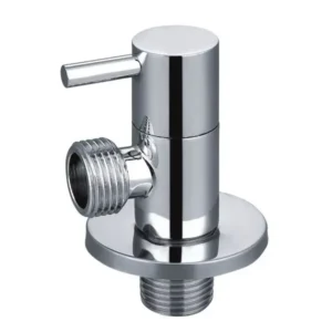 Chrome Plated Brass Angle Valve with Brass Handle 1/2″x1/2″