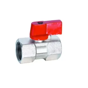 Chrome Plated Brass Mini Ball Valve Air Oil Water Shutoff Valve with Aluminium Handle