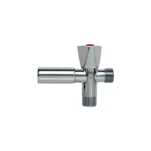 Chrome-Plated Quarter Turn Angle Valve with Arrester with Check Function Half Inch G Male x Male