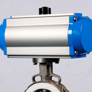 Clamp Type Rubber Lined Butterfly Valve Various Port Sizes Pneumatic Manual Insulated High Pressure for Chemical Industry