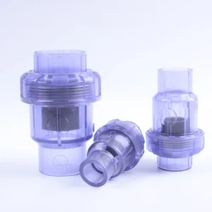 Clear UPVC Check Valve Water Rich Normal Temperature Wafer Swing Check Valve Transparent Hydraulic Valvula Check PVC 1/2