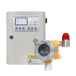 Combustible Gas Alarm Control Panel Shutoff Valve LCD Digital Display 90dB Alarm Industrial Automation Gas Leak Detection