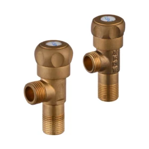 Competitive Price Angle Stop Valve Stock Bathroom 1 2 Brass Copper Angle Valve Faucet New Design