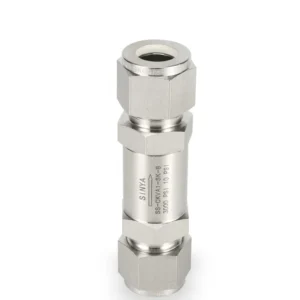 Compression Tube Double Ferrule Type 1 4″ 3 8″ 1 2″ Stainless Steel Non Return One way Instrument Check Valve