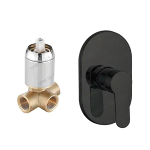 Concealed Bathroom Wall-mounted Mixing Diverter Valve 304 Stainless Steel Angle Stop Valve