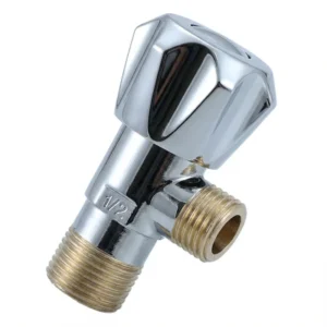 Copper Ball Core Chrome Plated 1/2Inch Angle Valve Shutoff Bathroom Stainless Steel Male Thread Water Stop Heater Toilet