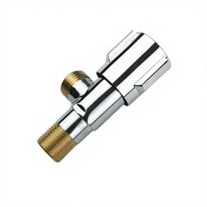 Copper Three Way Angle Valve 1 2 Inch Threaded Shut Off for Water Heater & Toilet Thickened Core Model T58