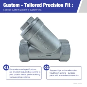 Corrosion Resistant Y Type Strainer 304 316 316L Stainless Steel Air Filter Valve Flange Ends 1.6 6.4MPa Pressure for