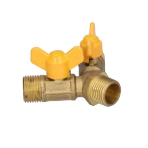 Custom 1/2 NPT Brass Y Shaped 3 Way Ball Valve Two Switch Shutoff for Water Gas