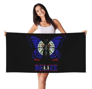 Custom 27.5 x 55 Inches Lightweight Quick-Dry Windproof Modern Child Home Use Sports Summer Printed Microfiber Hand Wash Towel