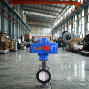 Custom Automatic Actuator WCB Water Flow Control Wafer Type Electric Butterfly Valve