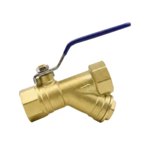 Custom Brass Y Strainer Ball Valve Manual Inline 1/4 Inch to 1/2 Inch NPT BSP Full Port for Water Gas Oil Air Fluid Control