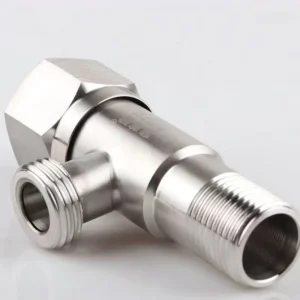 Custom Corrosion Resistant Stainless Steel Angle Valve with Thread Connection for Water Bathroom Use