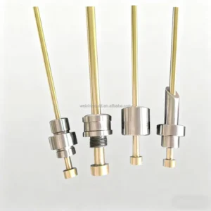 Custom Made Hot Runner Valve Pin Sleeves Steel Plastic Molds Needle Valve Components 0.001mm Tolerance TiN DLC Coating