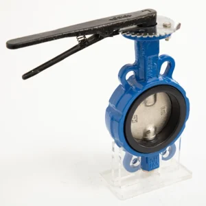 Custom Manual Cast Iron PTFE EPDM Soft Sealing Water Manual Center Wafer Butterfly Valve