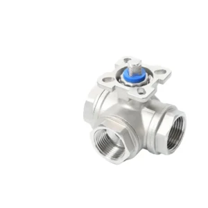 Custom Q14F-16P T-Shaped Three-Way Ball Valve 304 Stainless Steel High Platform Ball Valve for Water