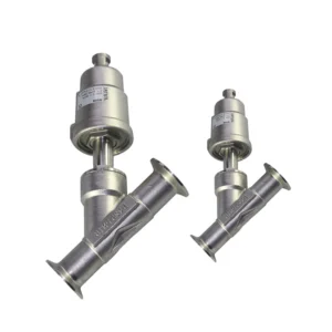Customization DN15-DN100 80mm SS316L Clamp Food Grade Pneumatic Angle Seat Valve Model JY681F-16P 0-16bar