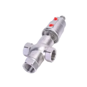Customize High Quality 3 Way Valve SS304 Y Type High Temperature Corrosion Pneumatic Threaded Angle Seat Valve 0-16bar