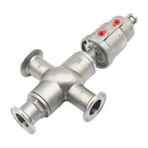 Customized 3 Way Valve Quick-install Stainless Steel 304 Pneumatic Angle Seat Valve Piston DN15-DN50 0-16bar PTFE Sealing