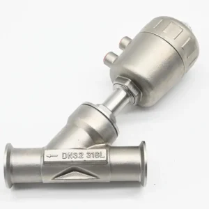 Customized Angle Seat Valve 80mm Stainless Steel304/316 1/2″ 2-way Quick-install Pneumatic PTFE Sealing 1 Year Warranty