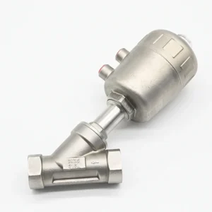 Customized DN15-DN80 Single/Double Acting 2 Way Stainless Steel Pneumatic Threaded Angle Seat Valves Base Media High Temp