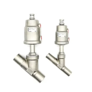 Customized DN15-DN80 Stainless Steel or Plastic Head Air-Water-Oil Control Pneumatic New Welded Angle Seat Valve