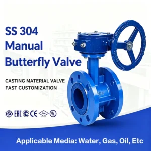 Customized High Performance Manual Butterfly Valve Turbine Wafer Type Double Eccentric