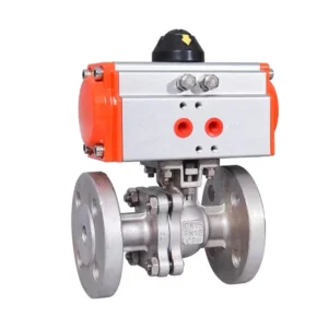 Customized Pneumatic Flange Ball Valve Single/Double Acting for High Temperature Water International Standard OEM