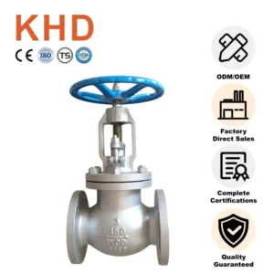 Customized WCB 3in Industrial Globe Valve 304 Stainless Steel Manual Power High Platform Flange Globe Valve
