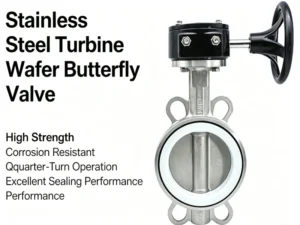 D371F-16P Manual Worm Gear Stainless Steel Wafer Butterfly Valve DN100