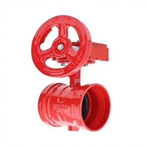 D381X 16Q Ductile Iron Grooved Turbine Butterfly Valve DN50 DN200 Signal Fire Fighting Valve