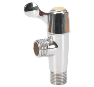 D4014 Manual Water Angle Valve with Nickel Finish and BSP Connection