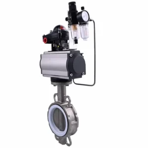 D671X 16P Stainless Steel Butterfly Valve Soft Seal Rubber Clamping Butterfly Valve Pneumatic Wafer Butterfly Valve