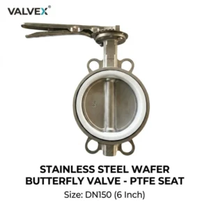 D71F-10P Full 304 Stainless Steel Wafer Butterfly Valve PTFE Seat Manual Handle Centerline Soft Seal OEM